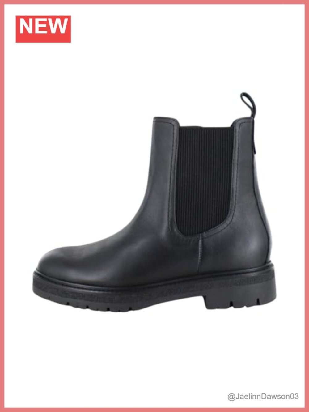 Leather Low Calf Chelsea Boots Women Round Toe